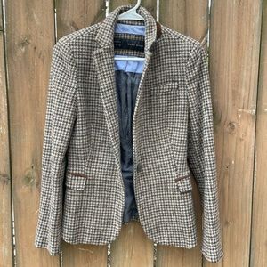 Zara Basic Tweed Blazer Size Small